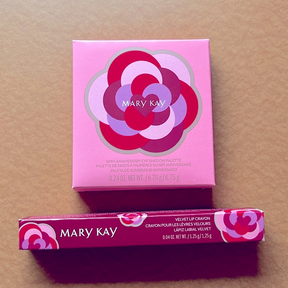 Mary Kay 60th Anniversary Eye Shadow Palette & Lip Crayon - Limited Edition